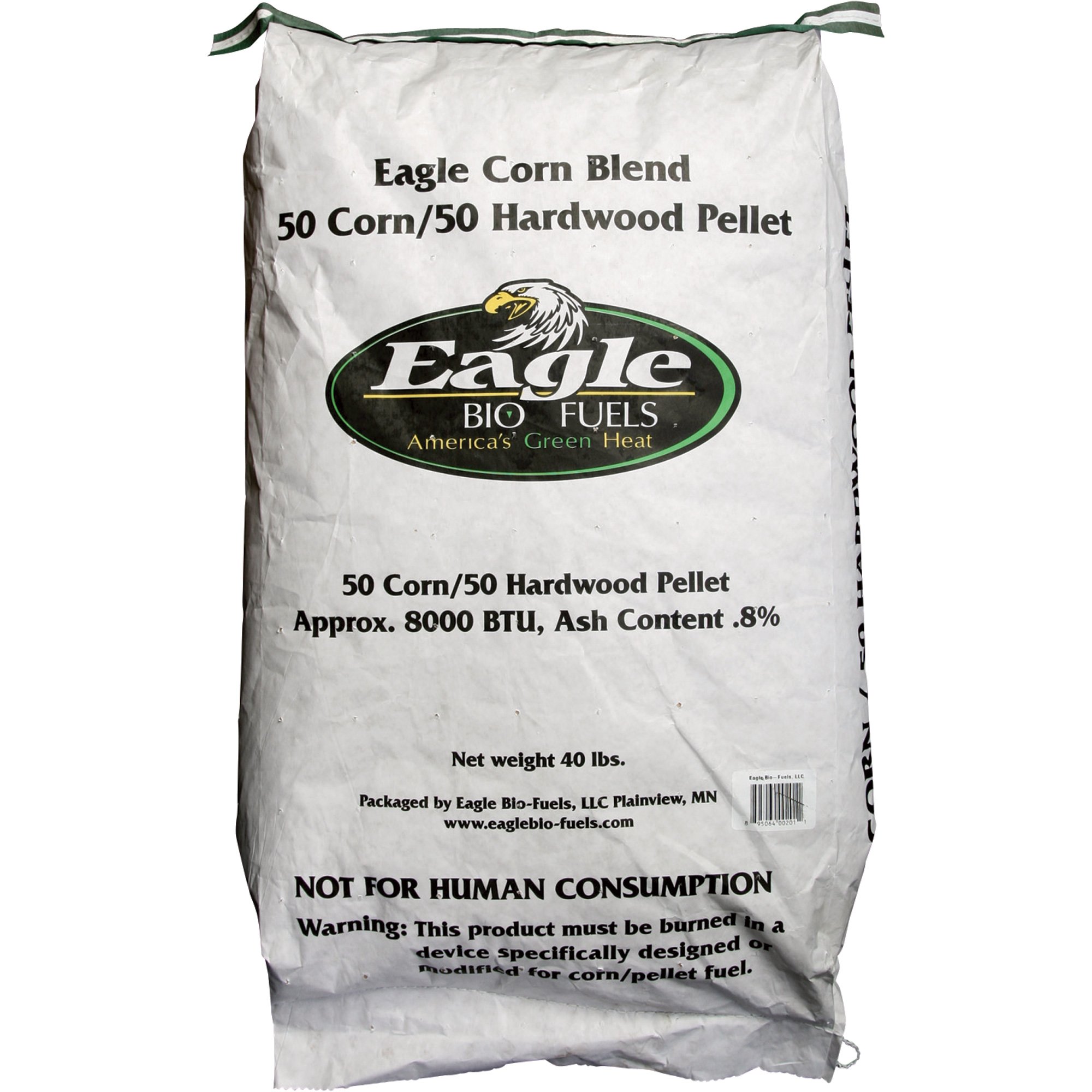 Eagle Bio-Fuels Corn/Wood Pellets — 50% Corn/50% Wood Pellet, 40 Lb. Bag